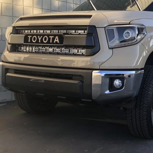 Cali Raised LED 2014-2020 Toyota Tundra 42inch Hidden Grille Curved LED Light Bar Combo