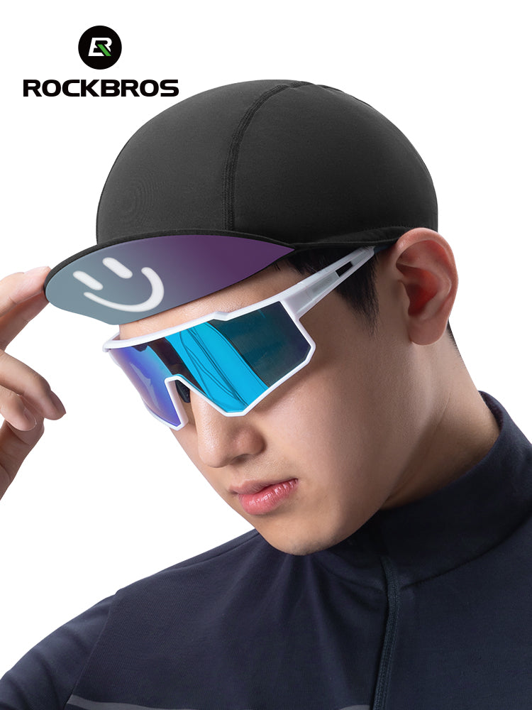 Load image into Gallery viewer, ROCKBROS Smiley Winter Hat Fleece Lined Sun Protection Helmet Compatible Reflective Design
