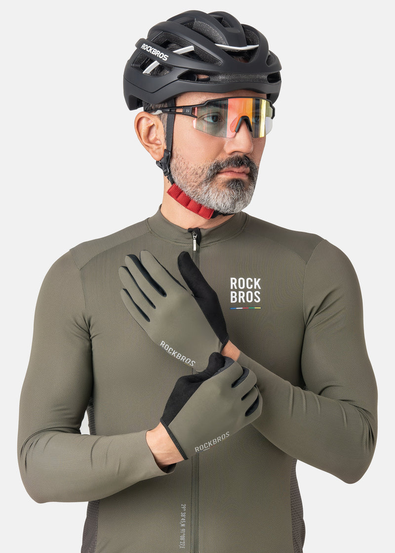 Load image into Gallery viewer, ROCKBROS Road-to-Sky Fine Sheepskin Full Finger Gloves
