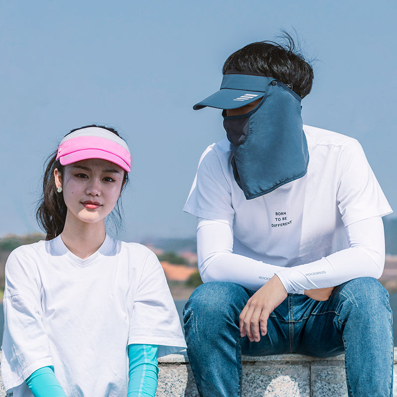 Load image into Gallery viewer, ROCKBROS Ice Silk Full Face Sunhat 360° Anti-UV Adjustable Hiking Fishing Cap
