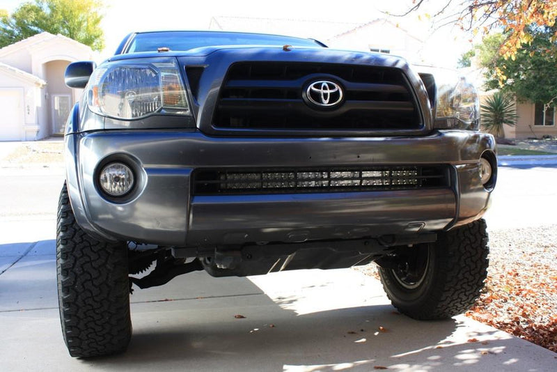 Load image into Gallery viewer, 32" Lower Bumper Hidden LED Light Bar Brackets Kit For 2005-2015 Toyota Tacoma
