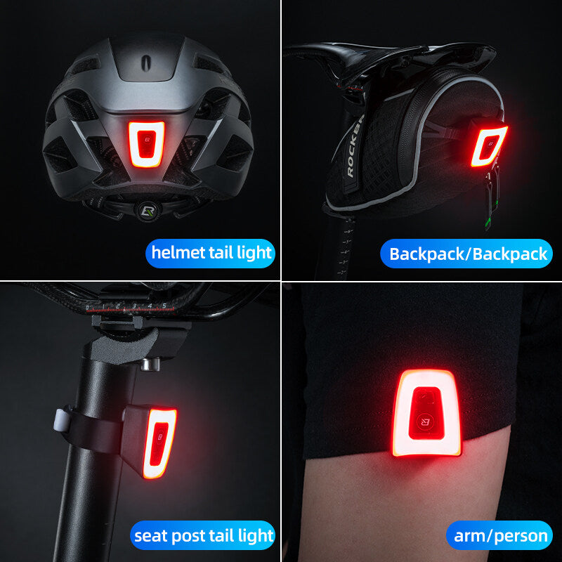 Load image into Gallery viewer, Bike Helmet Warning Tail Light USB
