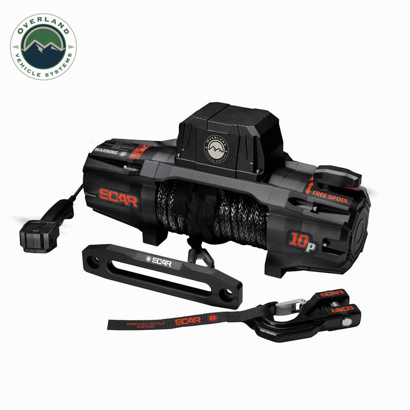 Load image into Gallery viewer, Overland Vehicle Systems SCAR 10S - 10,000 Lbs. Rated Synthetic Rope Winch
