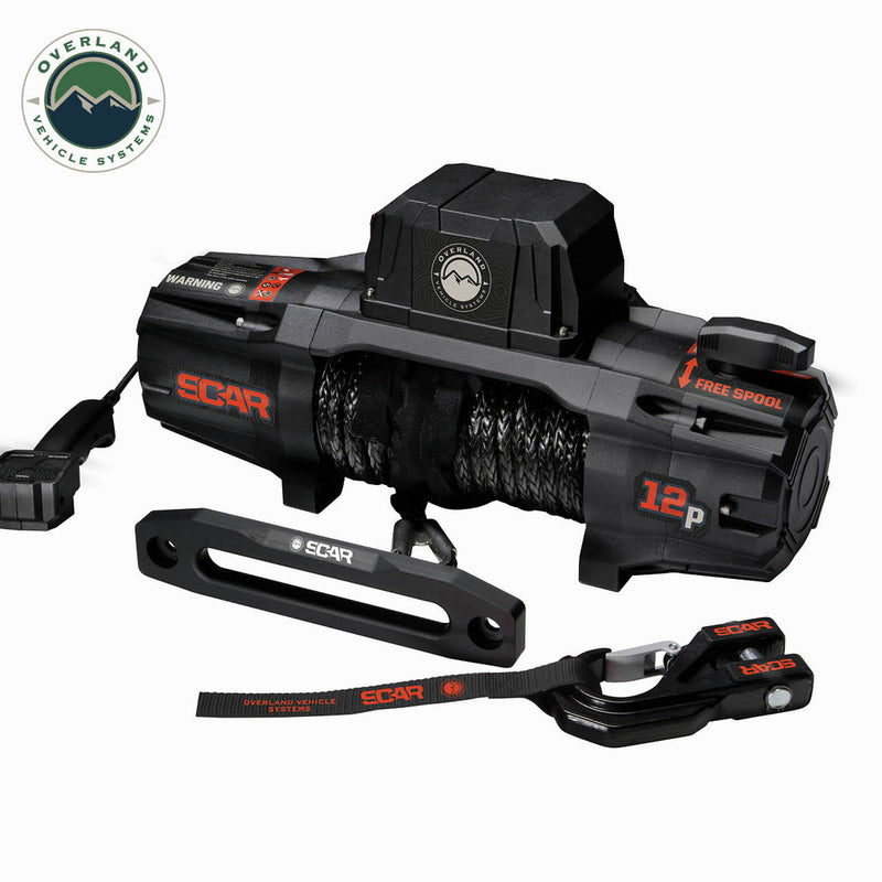 Load image into Gallery viewer, Overland Vehicle Systems SCAR 12S - 12,000 Lbs. Rated Synthetic Rope Winch
