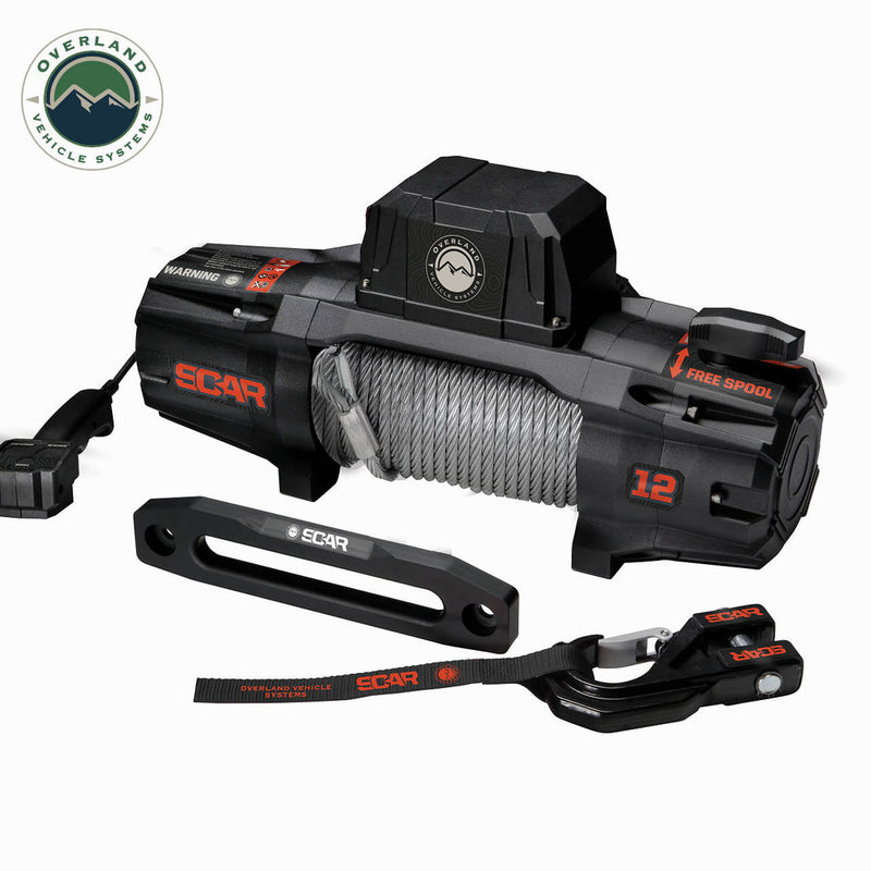 Load image into Gallery viewer, Overland Vehicle Systems SCAR 12 - 12,000 Lbs. Rated Steel Cable Winch
