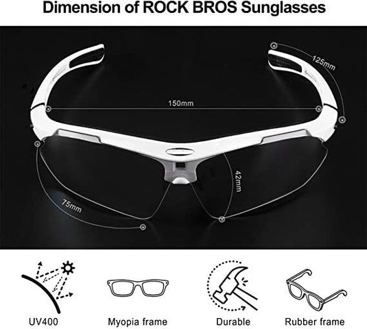 Full Frame Photochromic Bicycle Eyewear