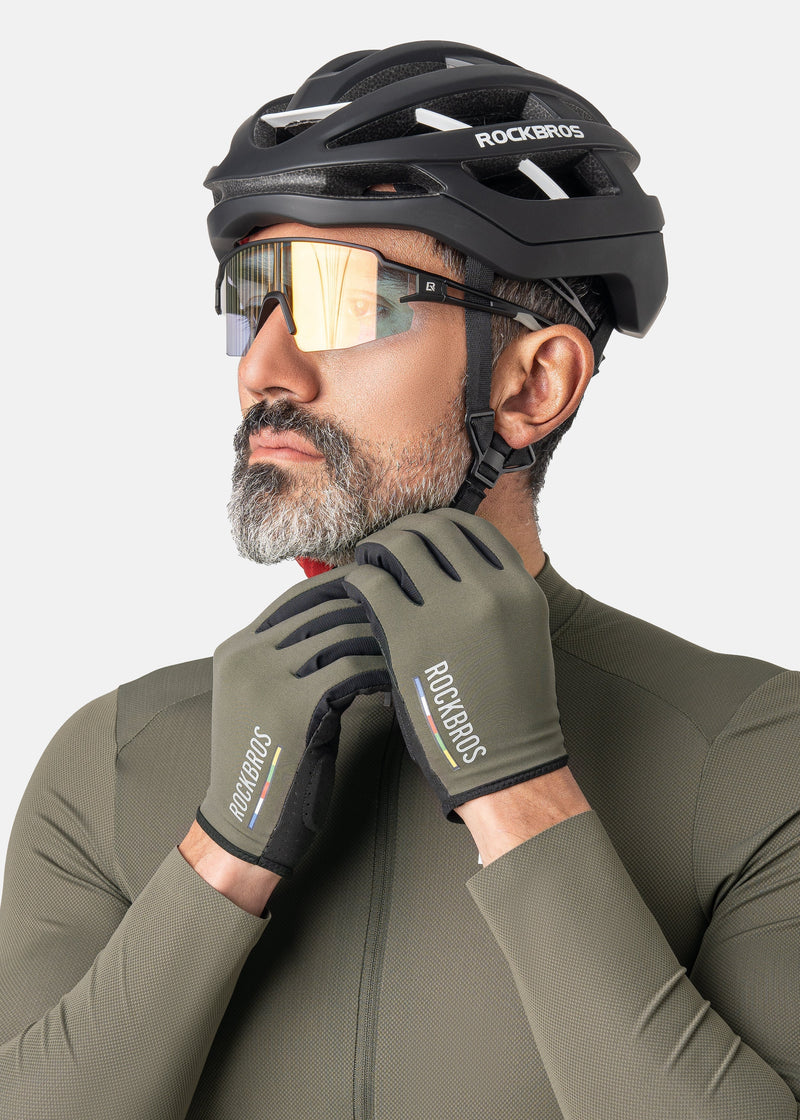 Load image into Gallery viewer, ROCKBROS Road-to-Sky Fine Sheepskin Full Finger Gloves
