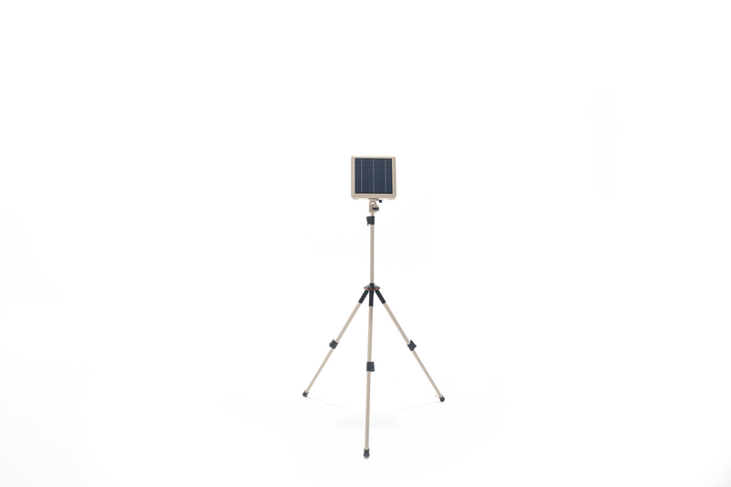 Load image into Gallery viewer, Freespirit Recreation ReadyLight Gen2 with solar panel on adjustable tripod stand isolated on white background.
