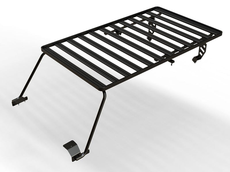 Load image into Gallery viewer, Front Runner Jeep Wrangler JL 4 Door Extreme Roof Rack Kit for 2018 to current models, durable black metal construction.
