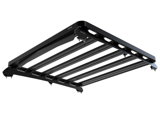 Front Runner Slimline II Roof Rack Kit for RAM 1500 Quad Cab 2019 – current model, low profile design with black finish.