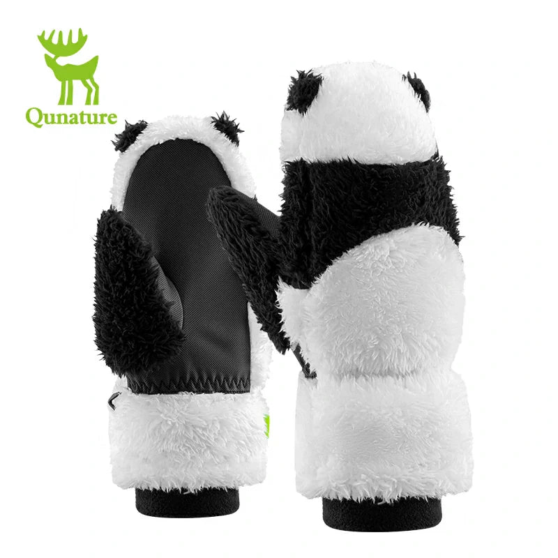 Load image into Gallery viewer, Qunature Panda Ski Gloves | Secure Grip &amp; Warmth for Families
