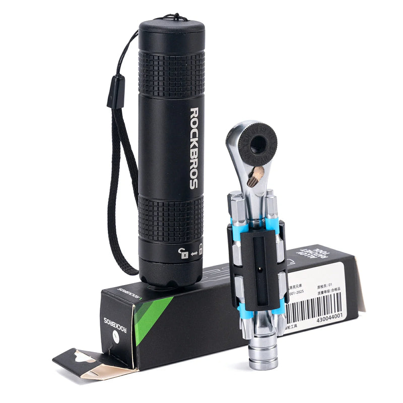 Load image into Gallery viewer, S2 Alloy 1/4" Drive Ratchet Handle 72-Tooth Compact Bike Repair Kit with 8 Bits
