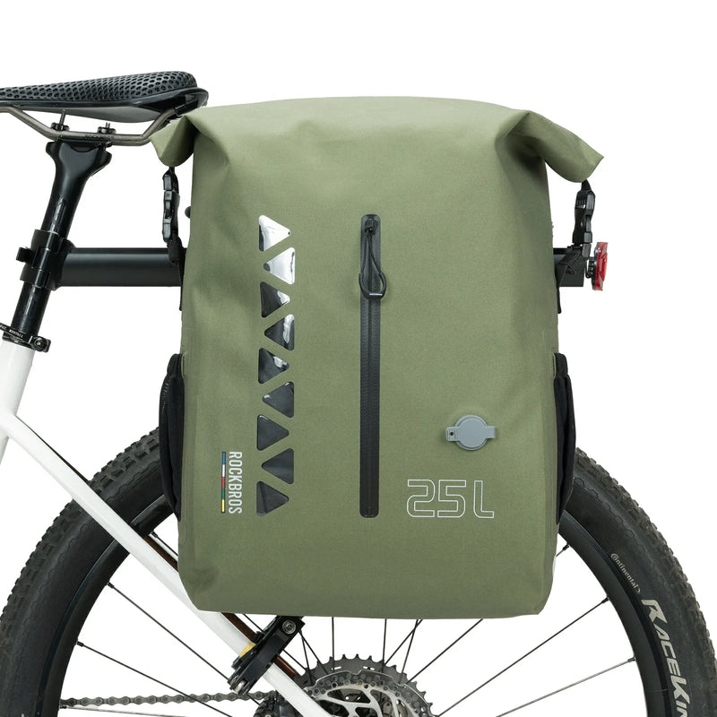 Load image into Gallery viewer, TL-153 25L Seamless 100% Waterproof Bike Panniers Rear Rack Bicycle Bag ROAD TO SKY
