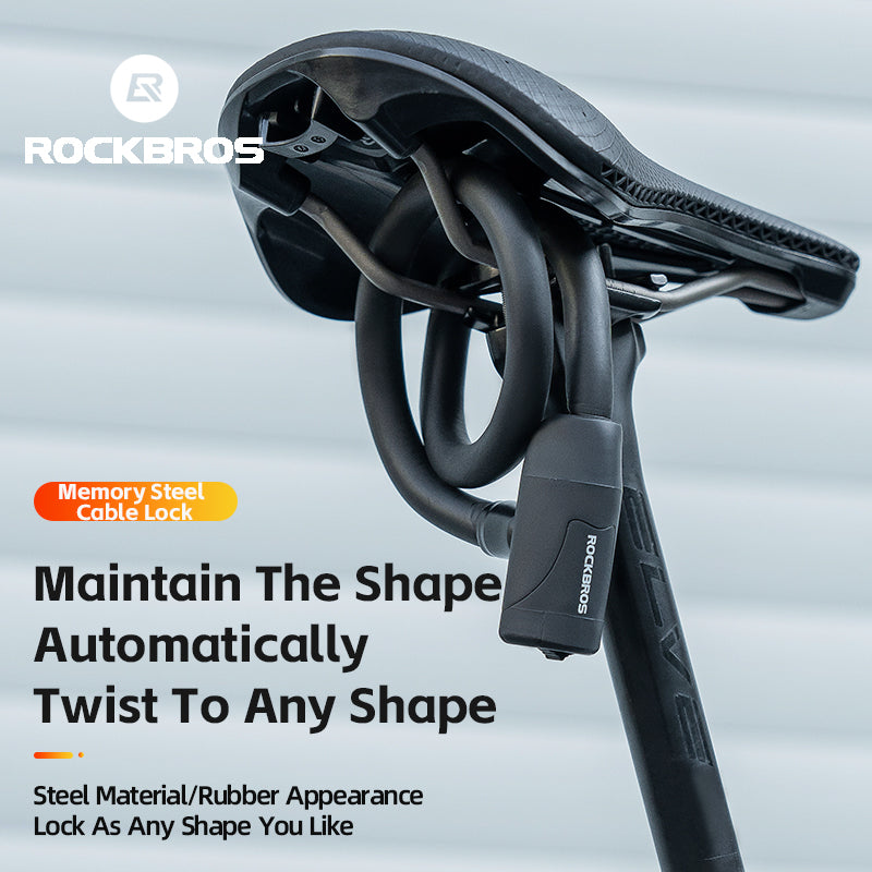 Load image into Gallery viewer, ROCKBROS Bicycle Memory Wire Spiral Steel Cable Lock – Twistable, Durable,  Anti-Theft
