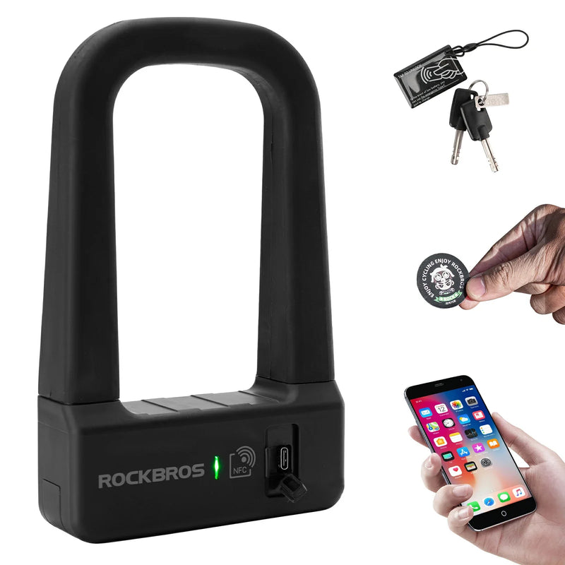 Load image into Gallery viewer, ROCKBROS NFC Smart Bike U Lock
