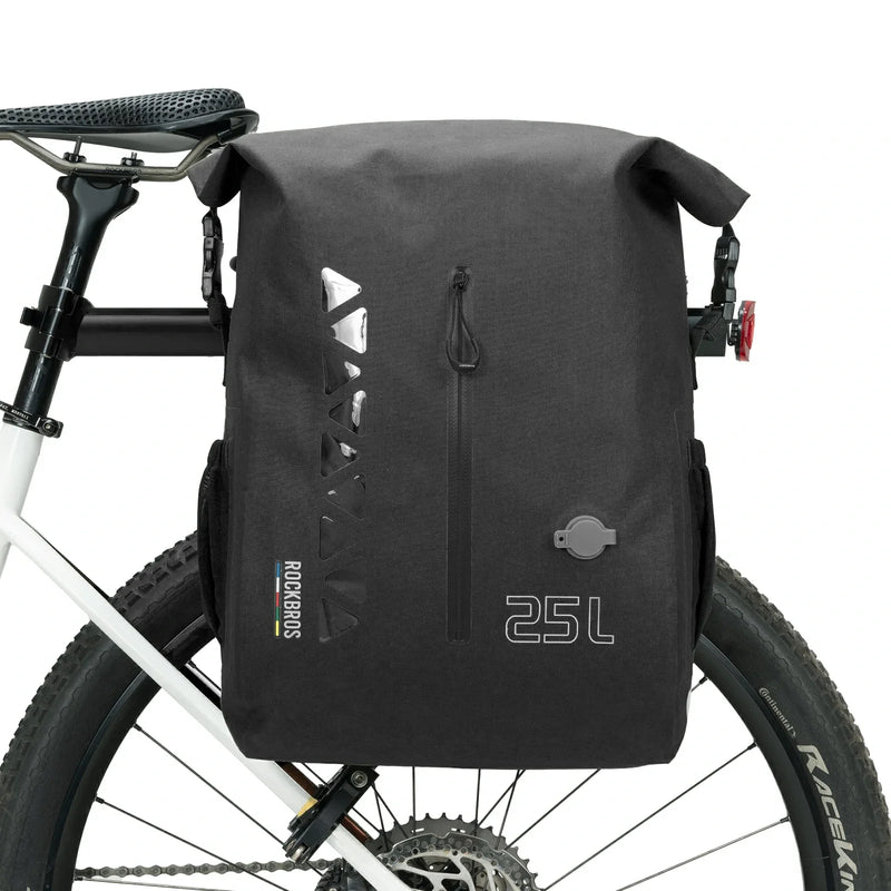 Load image into Gallery viewer, TL-153 25L Seamless 100% Waterproof Bike Panniers Rear Rack Bicycle Bag ROAD TO SKY
