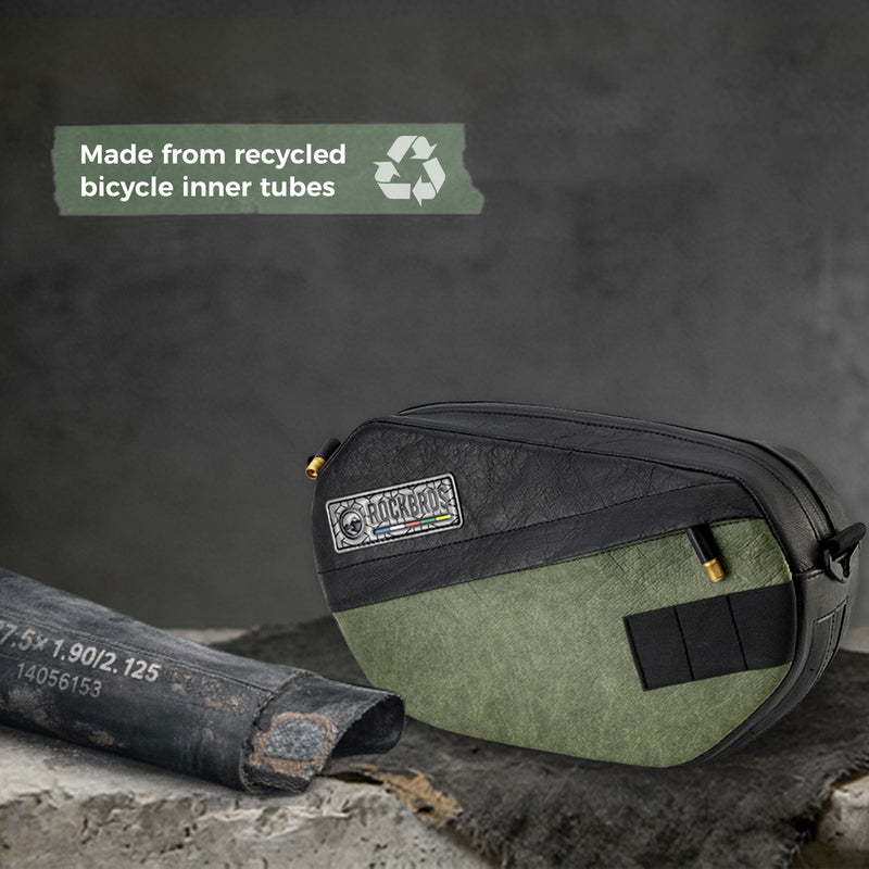 Load image into Gallery viewer, Sustainable Eco-Friendly Recycled Tire Bike Handlebar Bag 2.5L ROAD TO SKY
