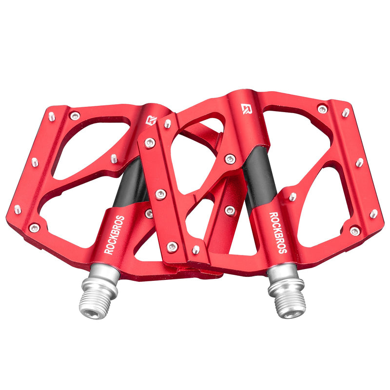 Load image into Gallery viewer, ROCKBROS MTB Pedals Platform Bike Pedal Aluminum 9/16" Bicycle Pedal Non-Slip Lightweight Flat Pedals for BMX Road Mountain Bikes
