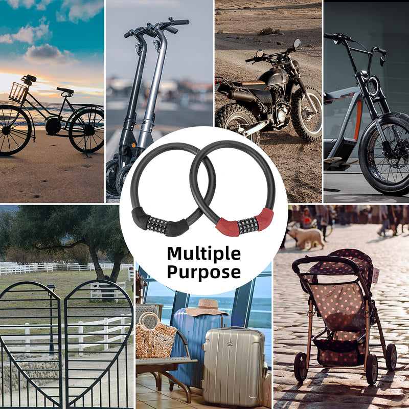Load image into Gallery viewer, ROCKBROS 5-Digit Bike Cable Lock, Lightweight Portable Combination Lock
