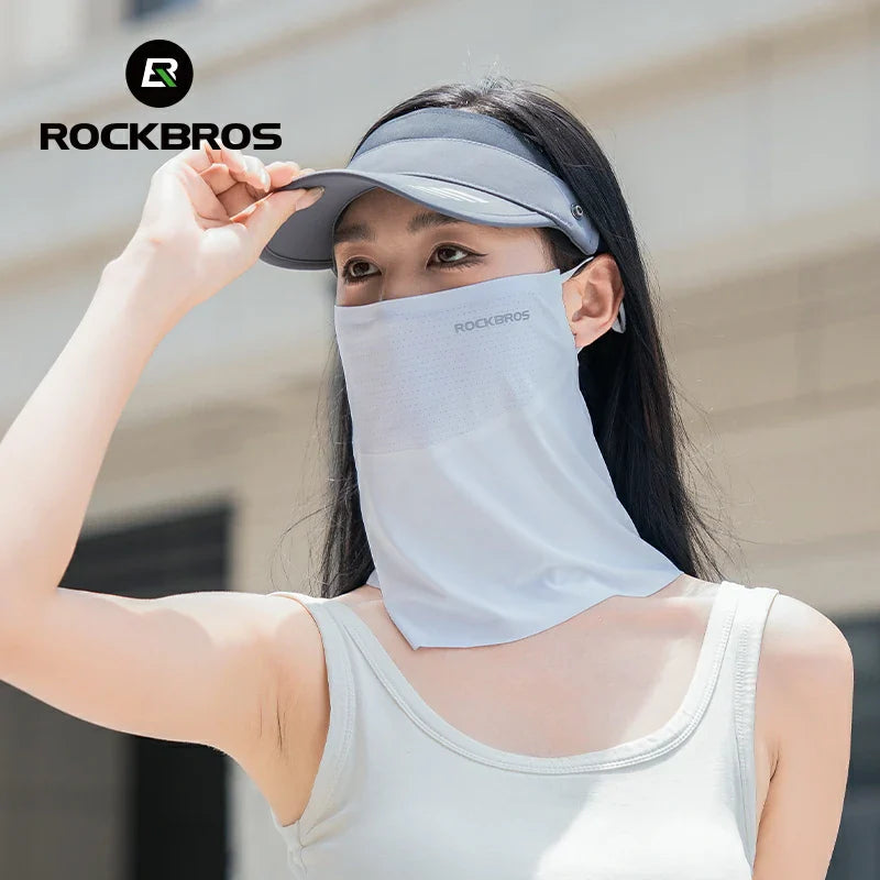 Load image into Gallery viewer, ROCKBROS Cooling Neck Gaiter with Ear Loops – UV Protection for Cycling
