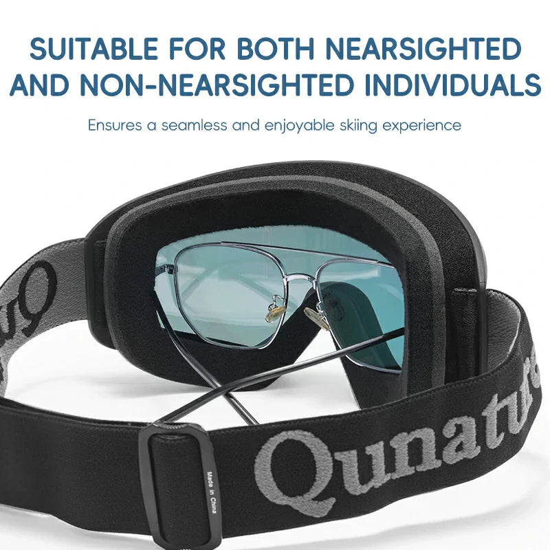Load image into Gallery viewer, Qunature Anti-Fog Cylindrical Ski Goggles Double-Layer Lenses UV400 Protection
