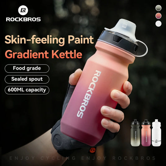 Skin-Feeling Bike Bottle with Pull-Top Lid – Lightweight Leakproof 600/750ml