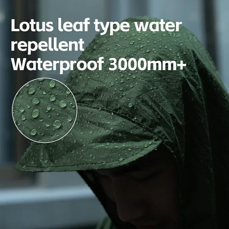 Load image into Gallery viewer, Qunature 3-in-1 Waterproof Raincoat Canopy Floor Mat Lightweight Portable
