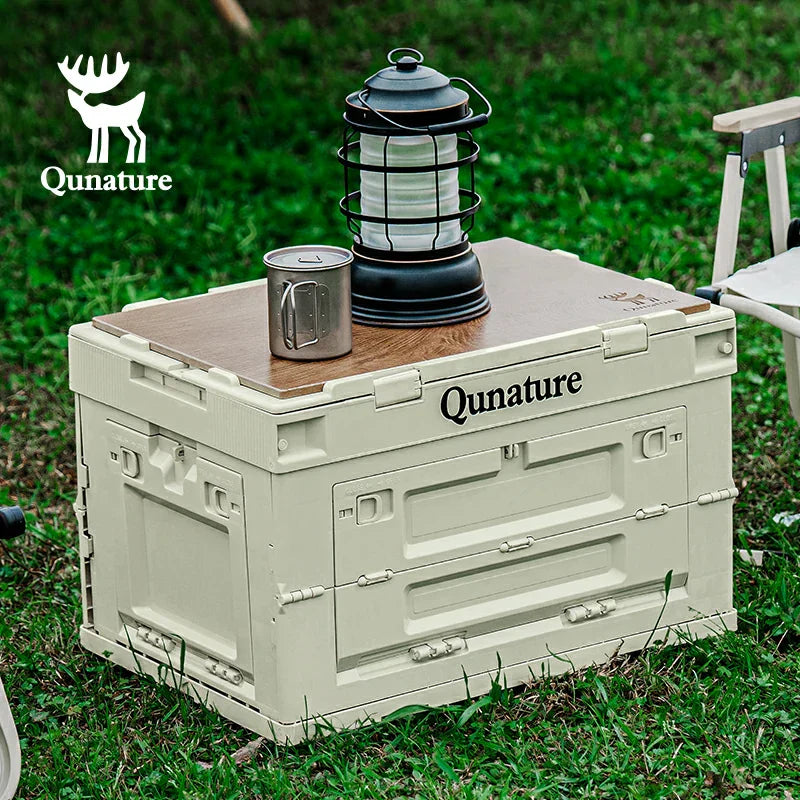 Load image into Gallery viewer, Qunature Outdoor Folding Storage Box with Multi-Door Design and Tabletop Option
