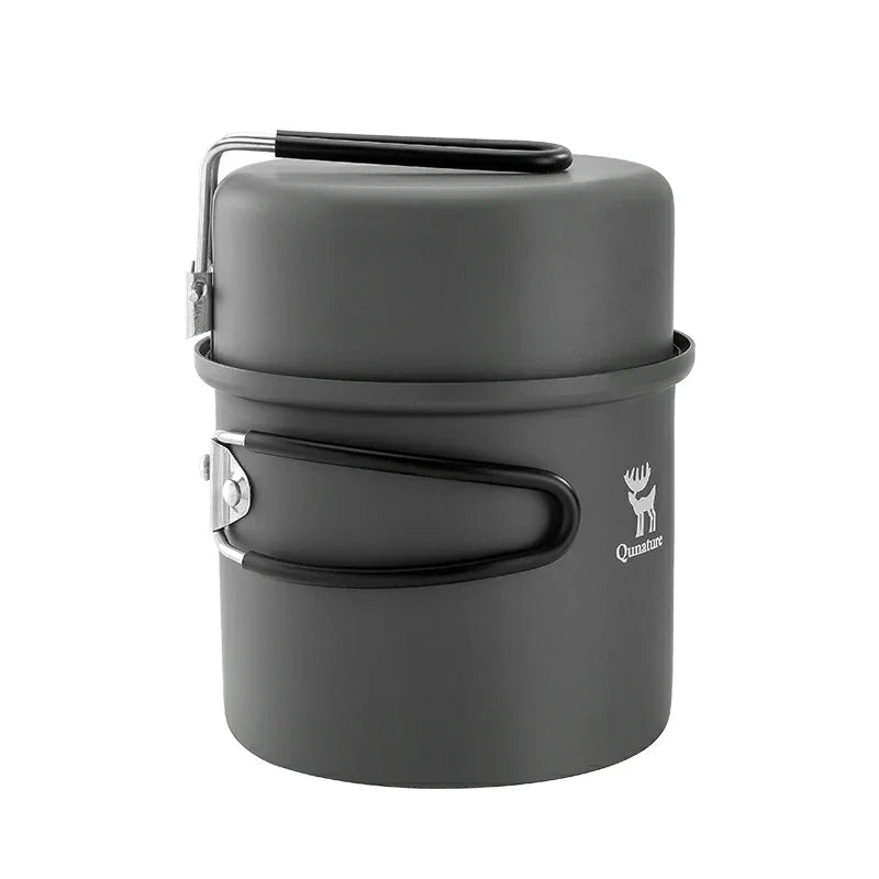 Load image into Gallery viewer, Qunature Ultra-Light Aluminum Camping Cookware Set with Nestable Design Handle
