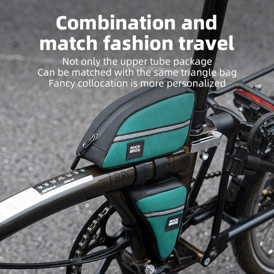 ROCKBROS Bicycle Top Tube Bag Bike Front Frame Bag Waterproof Nylon Pouch Pack 0.9L