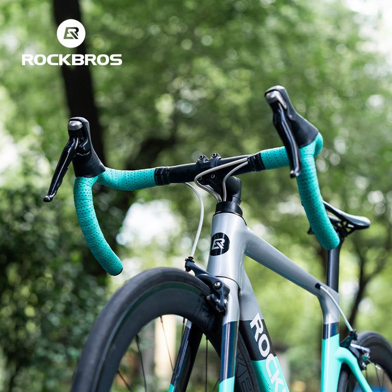 Load image into Gallery viewer, ROCKBROS Silicone PU Bicycle Handlebar Tape Soft Breathable Road Bike Tape Shock-absorption Anti-Slip Gravel Bicycle Handlebar Wrap Drop Bar Belt
