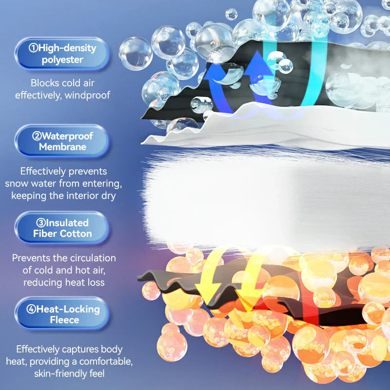 Load image into Gallery viewer, Qunature Windproof Waterproof Thermal Ski Gloves Double-Layer Insulation Touchscreen
