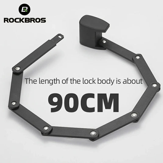 ROCKBROS Folding Bike Lock Smart Fingerprint Heavy Duty Anti Theft Bike Lock