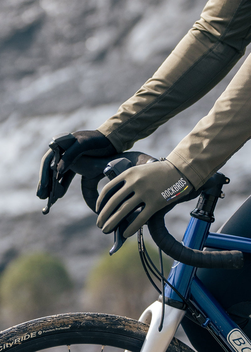 Load image into Gallery viewer, ROCKBROS Road-to-Sky Fine Sheepskin Full Finger Gloves
