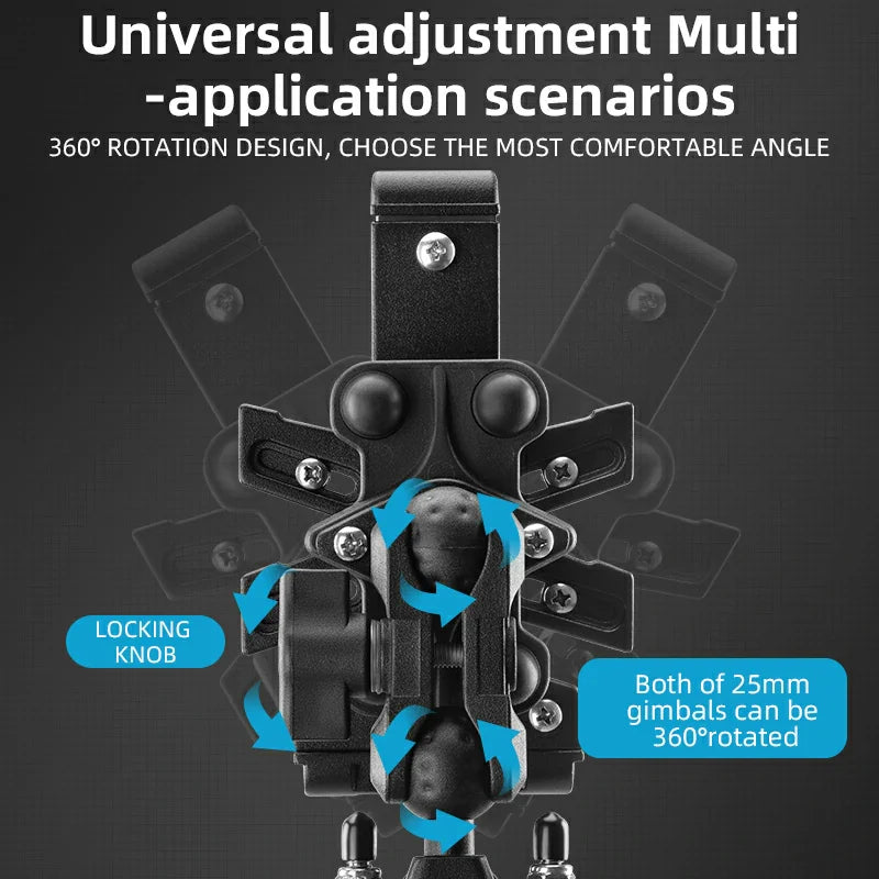 Load image into Gallery viewer, ROCKBROS Motorcycle ATV Adjustable Phone Holder with Vibration Dampener for 4.7-7.1" Phones
