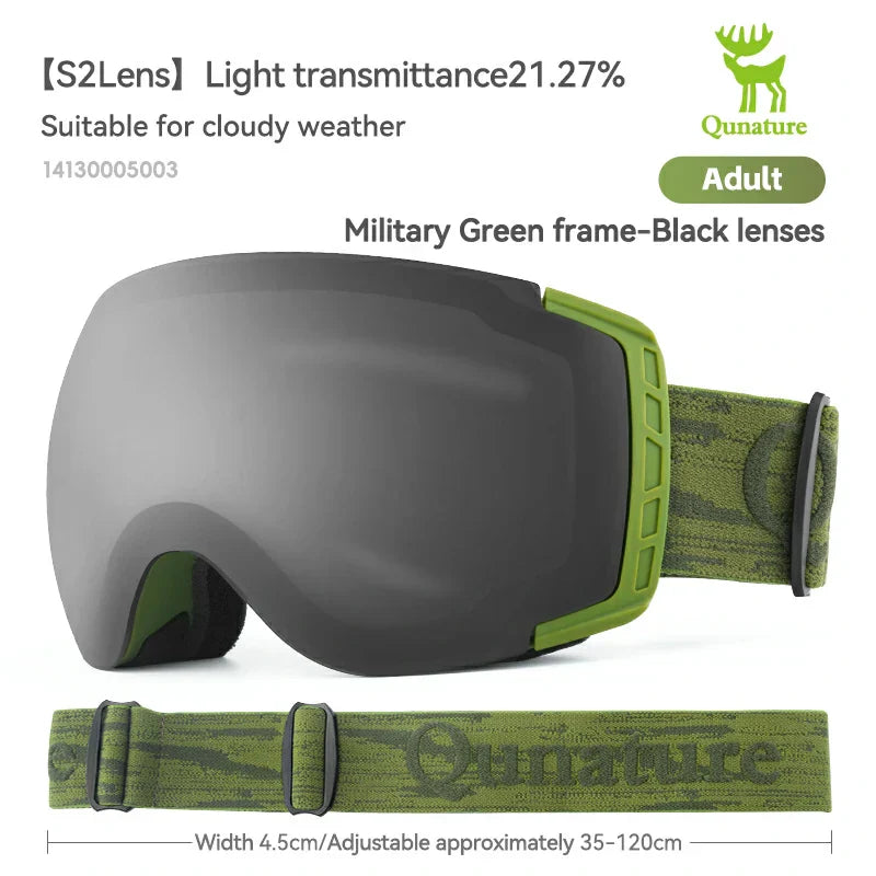 Load image into Gallery viewer, Qunature Anti-Fog Ski Goggles UV400 Protection Double-Layer Lenses for Clear View
