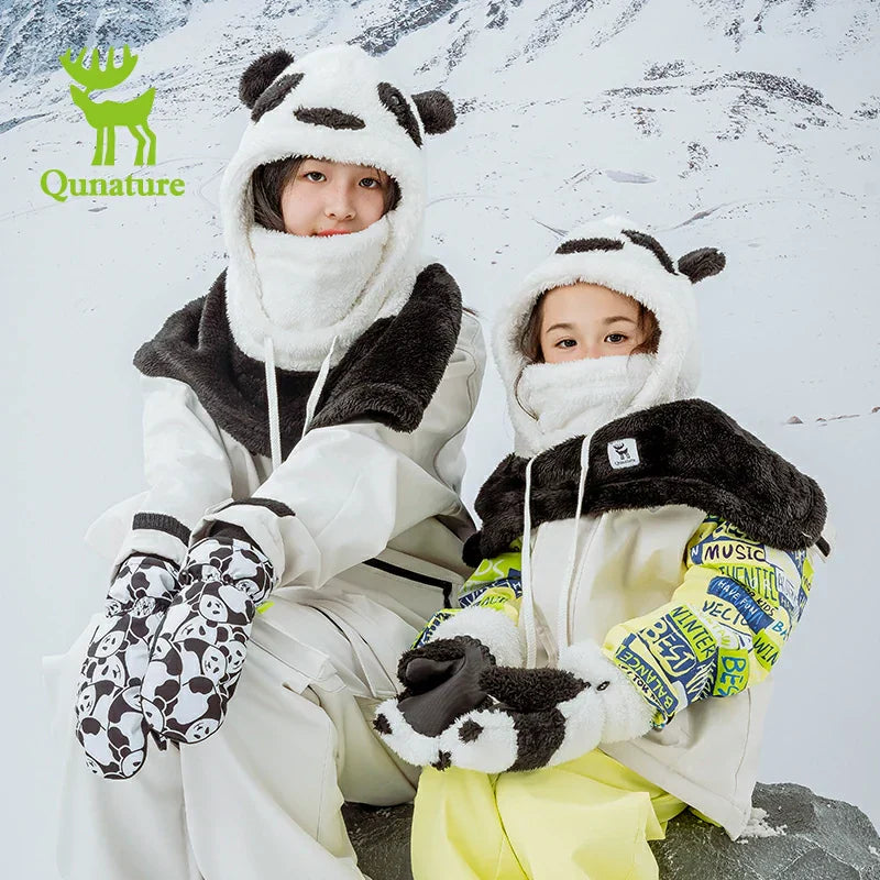 Load image into Gallery viewer, Qunature Panda Head Cover | Adorable Parent-Child Winter Wear
