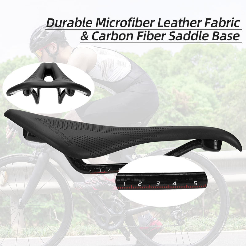 Load image into Gallery viewer, ROCKBROS Carbon Fiber Bike Saddle Lightweight Shock-Absorbing Comfort for Men Women"
