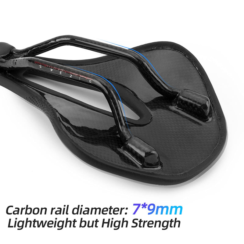 Load image into Gallery viewer, ROCKBROS Carbon Fiber Bike Saddle Lightweight Shock-Absorbing Comfort for Men Women"
