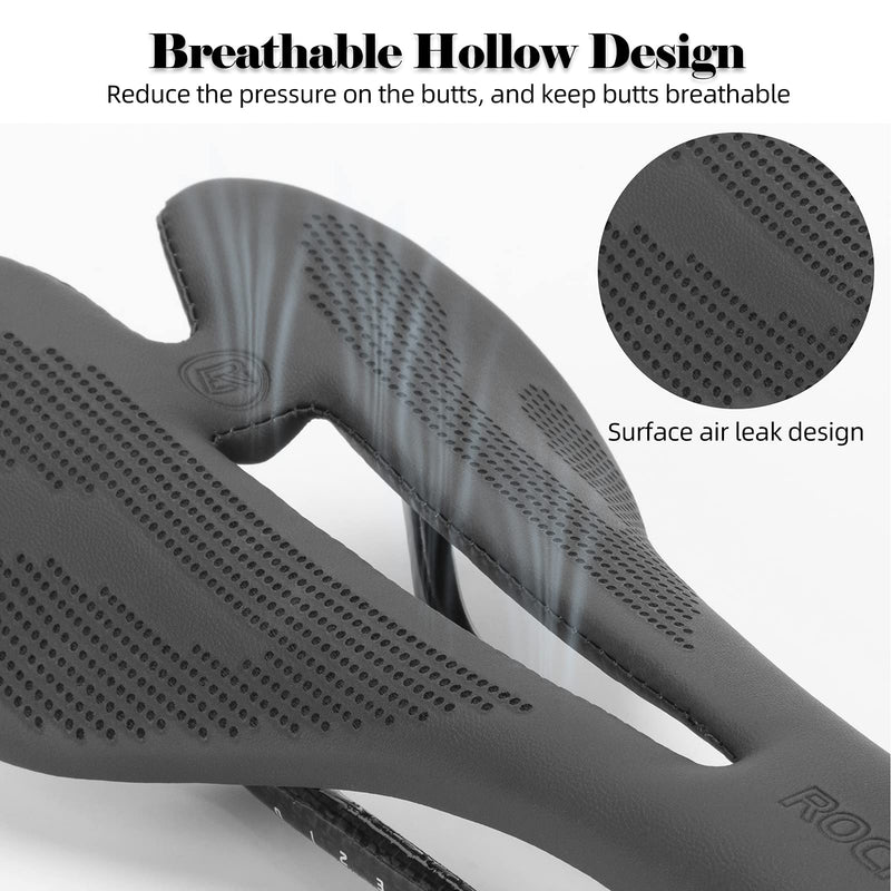 Load image into Gallery viewer, ROCKBROS Carbon Fiber Bike Saddle Lightweight Shock-Absorbing Comfort for Men Women"
