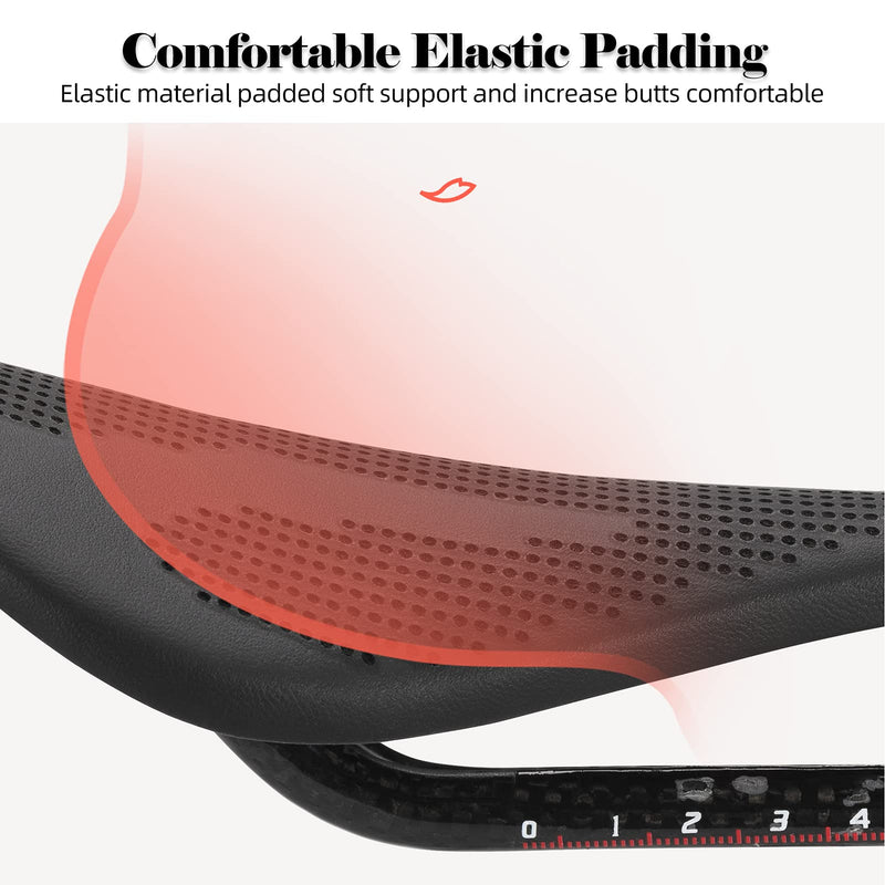 Load image into Gallery viewer, ROCKBROS Carbon Fiber Bike Saddle Lightweight Shock-Absorbing Comfort for Men Women"
