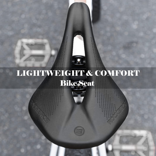 ROCKBROS Carbon Fiber Bike Saddle Lightweight Shock-Absorbing Comfort for Men Women"