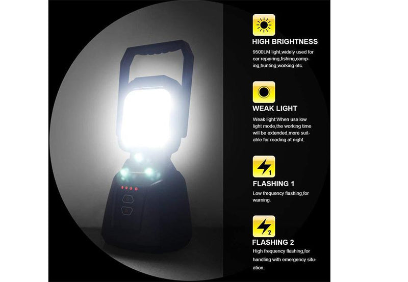 Load image into Gallery viewer, 15W Magnetic Base Rechargeable LED Work/Camp Light
