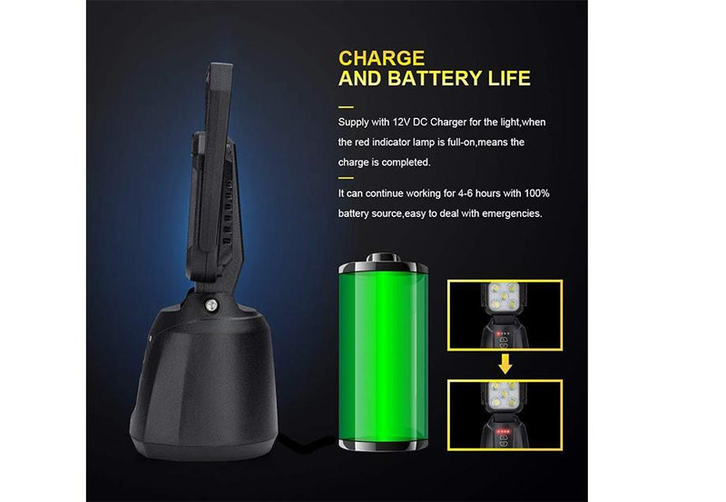 Load image into Gallery viewer, 15W Magnetic Base Rechargeable LED Work/Camp Light
