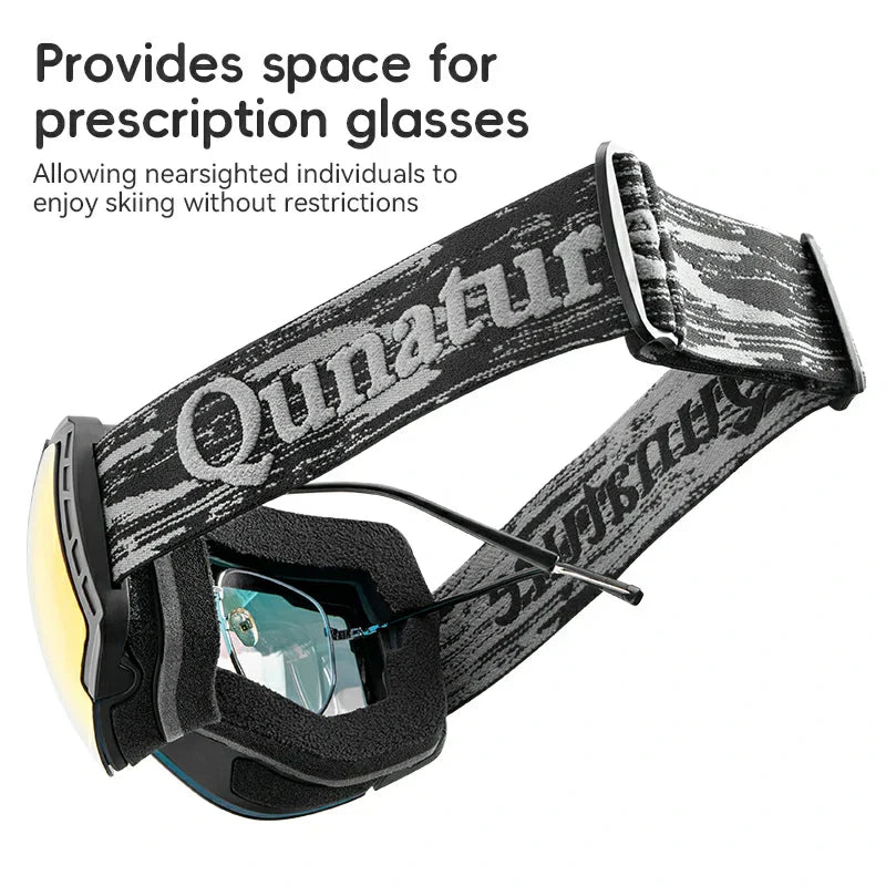 Load image into Gallery viewer, Qunature Anti-Fog Ski Goggles UV400 Protection Double-Layer Lenses for Clear View
