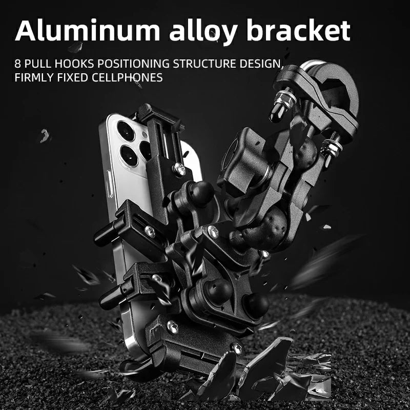 Load image into Gallery viewer, ROCKBROS Motorcycle ATV Adjustable Phone Holder with Vibration Dampener for 4.7-7.1" Phones
