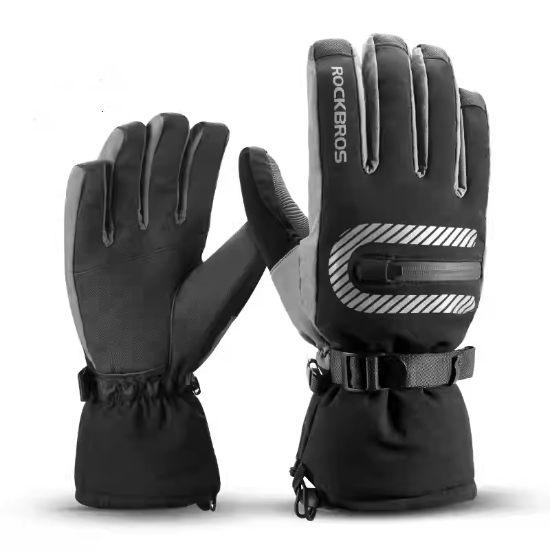 Load image into Gallery viewer, Fleece-Lined Thickened Full Finger Double-Layer Ski Gloves
