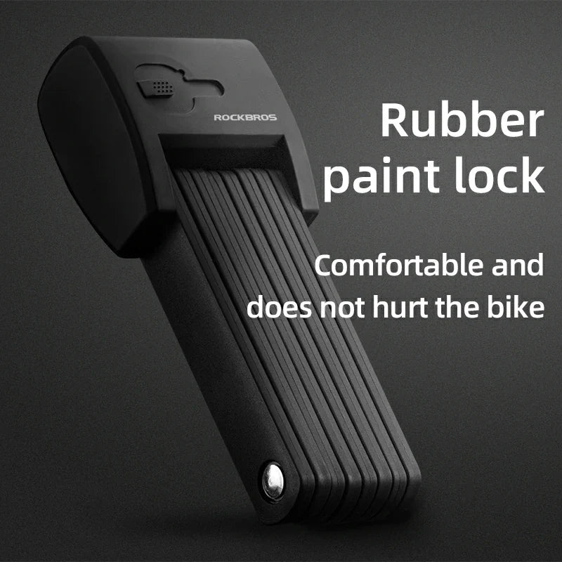 Load image into Gallery viewer, ROCKBROS Folding Bike Lock Smart Fingerprint Heavy Duty Anti Theft Bike Lock
