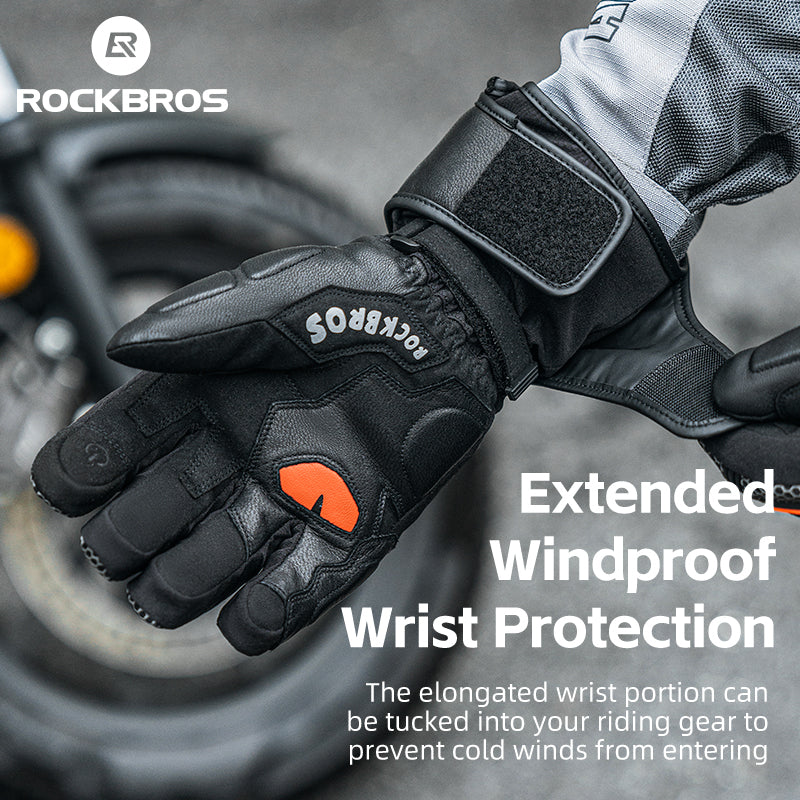 Load image into Gallery viewer, ROCKBROS Cold Weather Warm Motorcycle Winter Gloves for Men with Touchscreen

