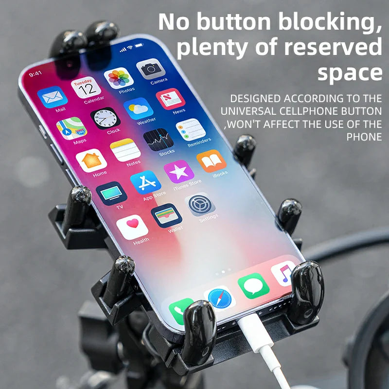 Load image into Gallery viewer, ROCKBROS Motorcycle ATV Adjustable Phone Holder with Vibration Dampener for 4.7-7.1" Phones
